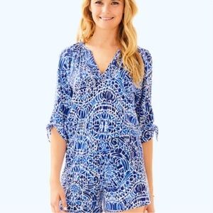 Lilly Pulitzer Blue/ White Bryce Romper